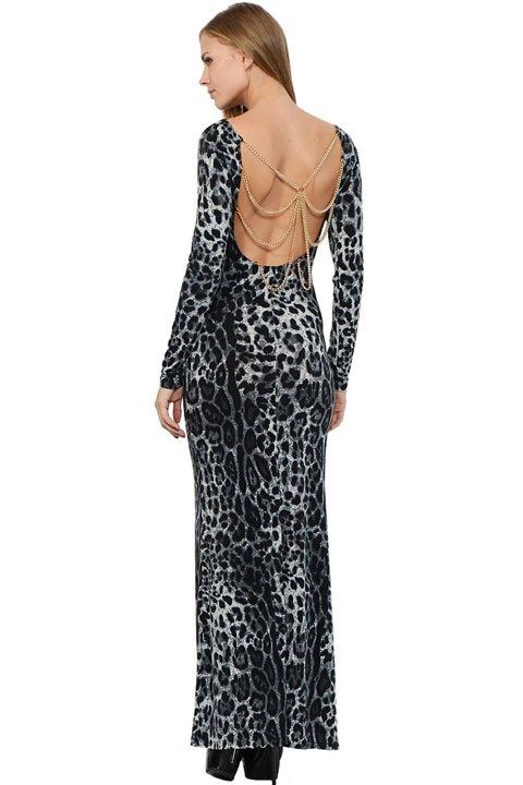 Фото товара 6315, длинное леопардовое платье