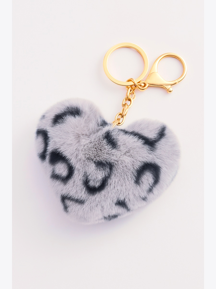 Фото товара 24727, брелок обвес на сумку пушистый серый